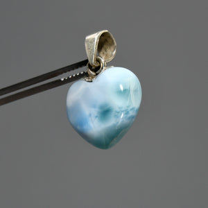 Larimar Heart Pendant for Necklace