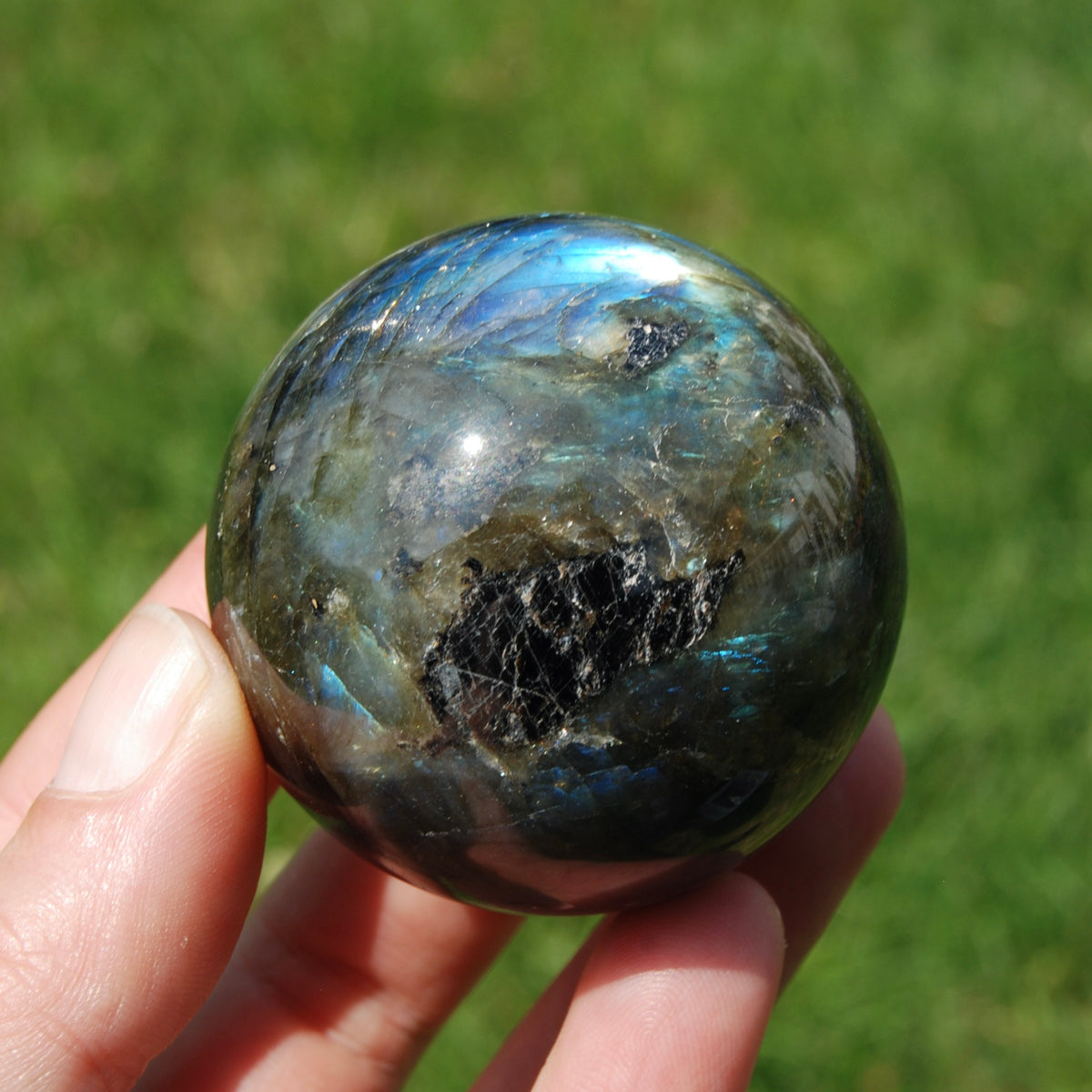 Flashy Labradorite Crystal Sphere