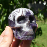 Chevron Dream Amethyst Crystal Skull