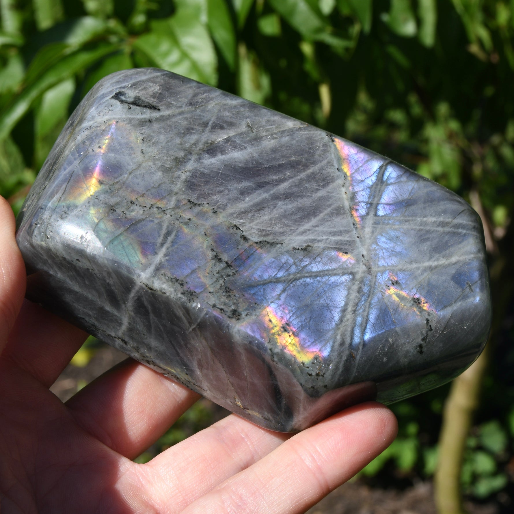 Purple Labradorite Crystal Freeform Tower