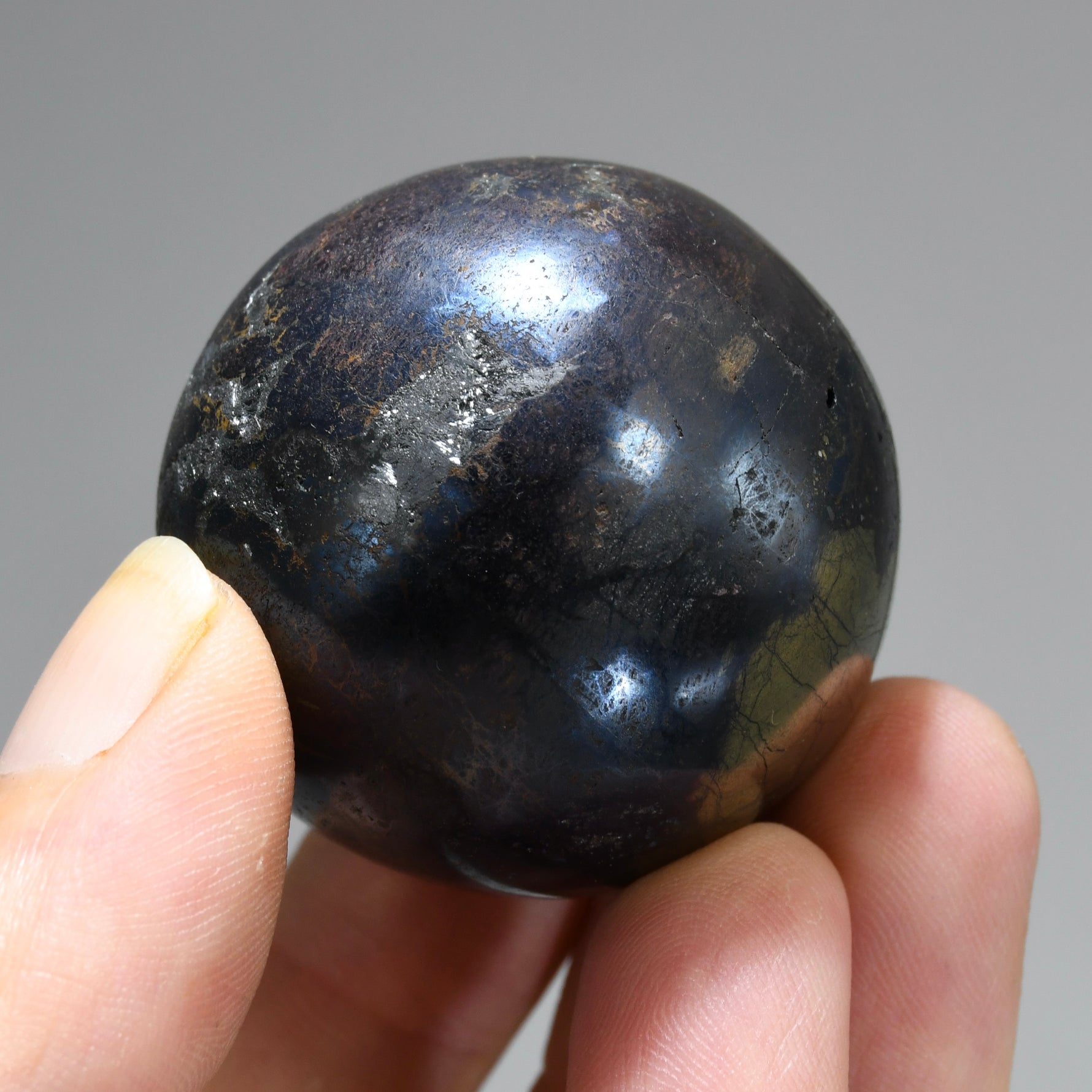 RARE Covellite Crystal Sphere, AAA Top Quality Blue Covelite, Peru