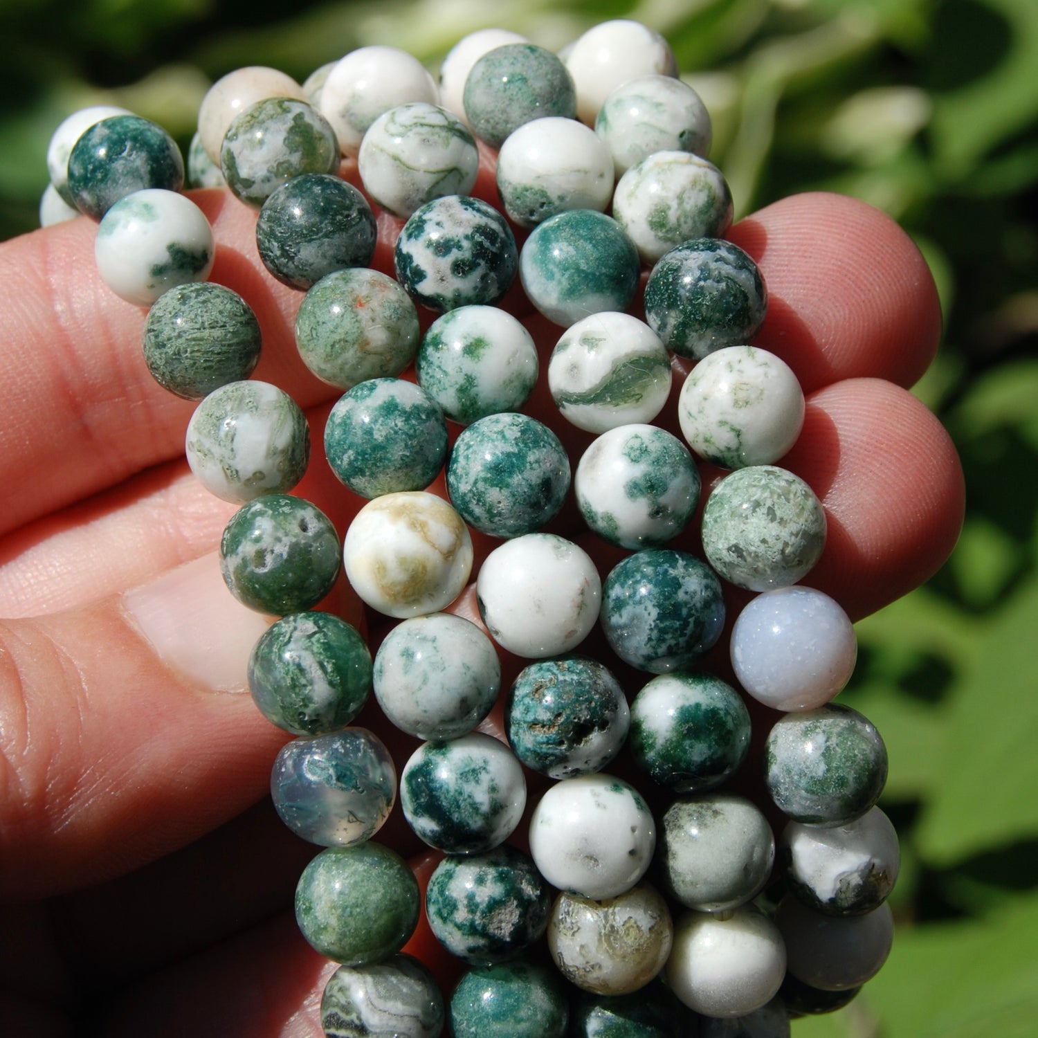Moss Agate Crystal Power Bracelet