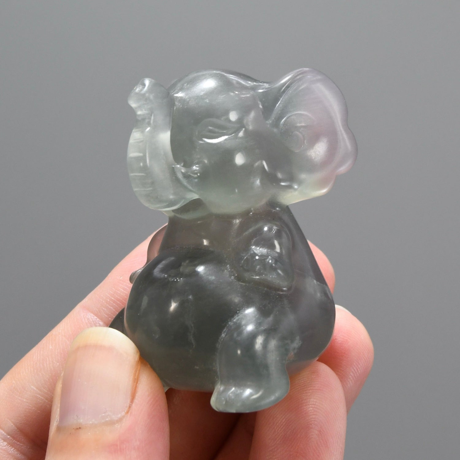 Fluorite Carved Crystal Elephant