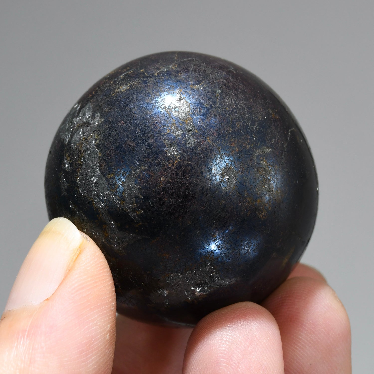 RARE Covellite Crystal Sphere, AAA Top Quality Blue Covelite, Peru