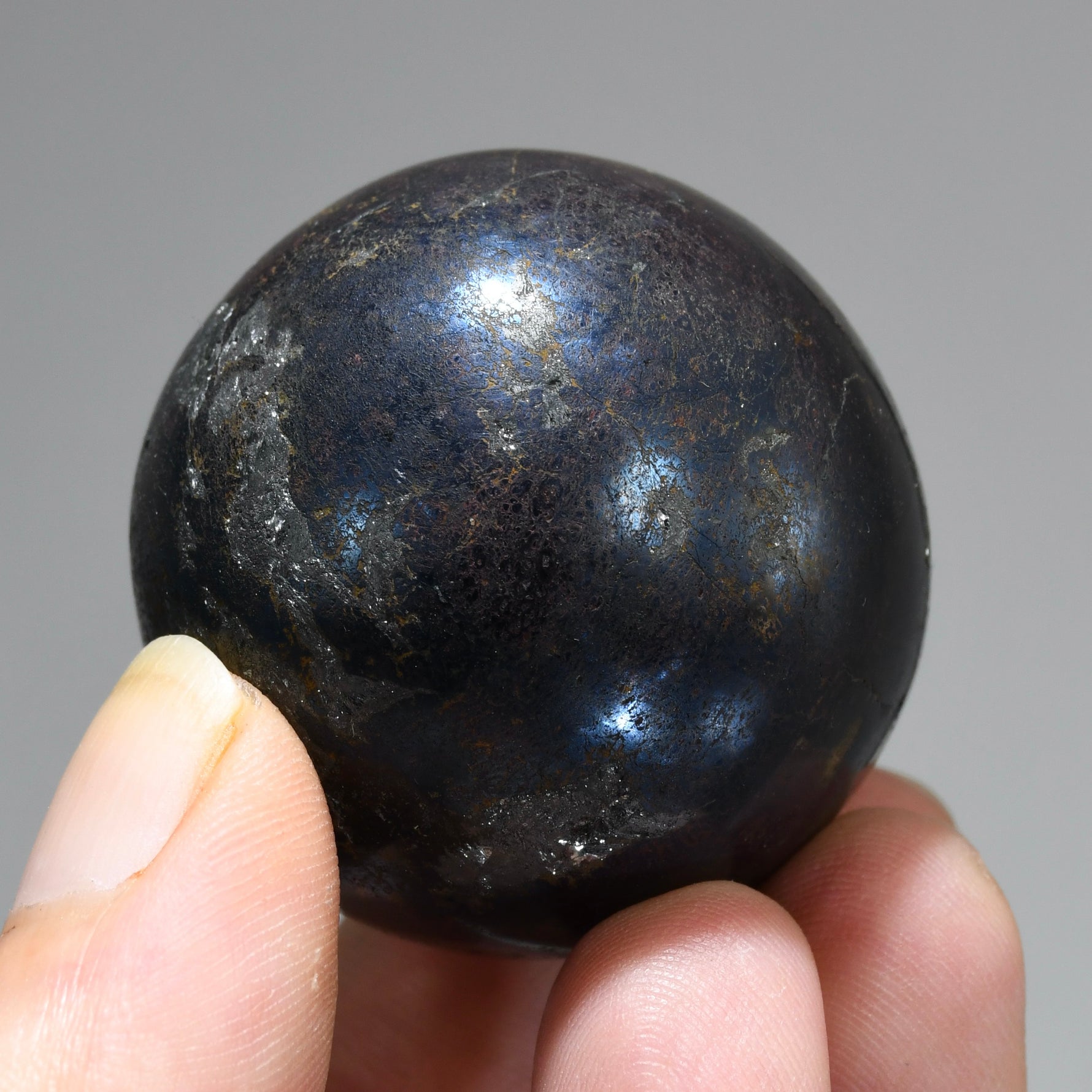 RARE Covellite Crystal Sphere, AAA Top Quality Blue Covelite, Peru