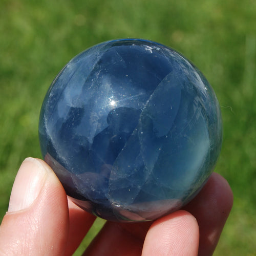 Blue Fluorite Crystal Sphere