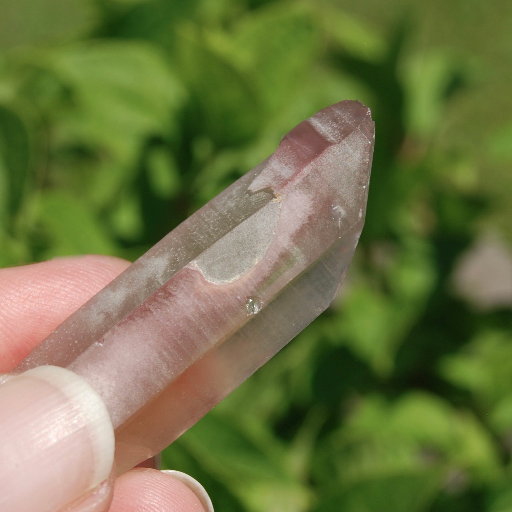 Pink Lithium Lemurian Quartz Crystal 