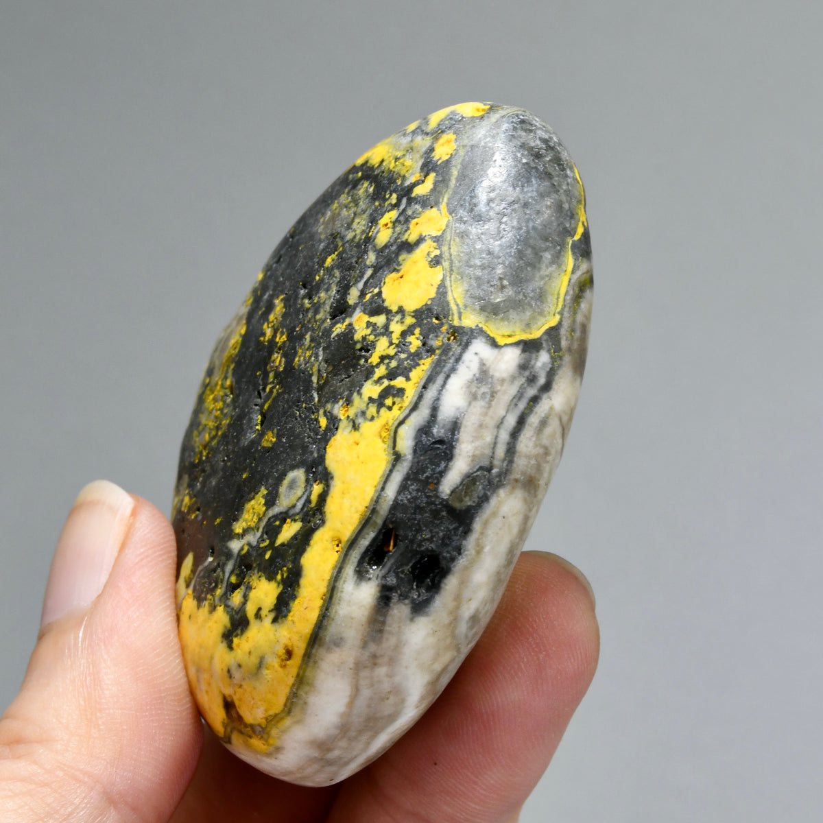 Bumblebee Jasper Crystal Palm Stone