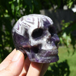Chevron Dream Amethyst Crystal Skull