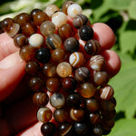 Brown Sardonyx Banded Agate Crystal Bracelet