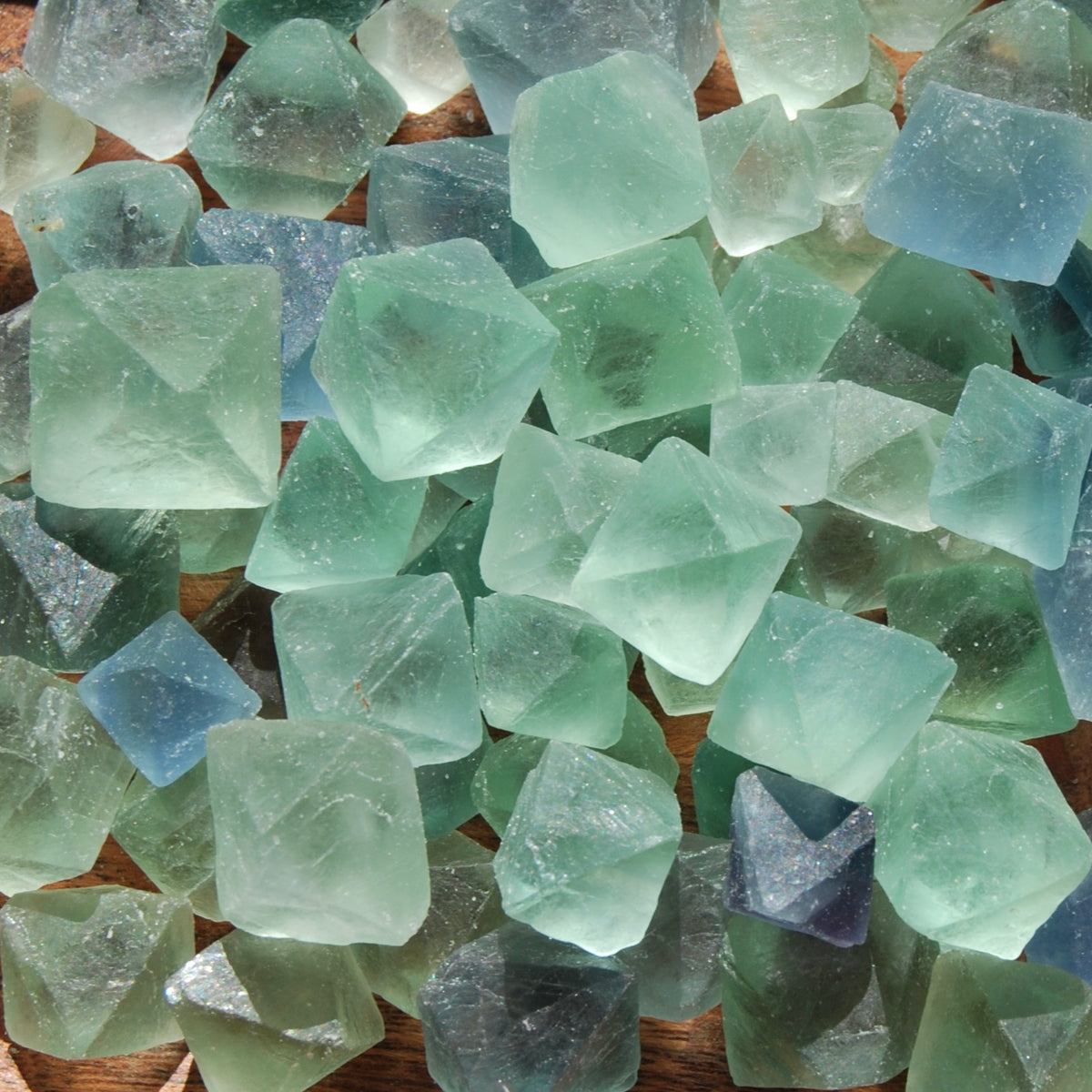 Natural Fluorite Octahedron Crystals, Small