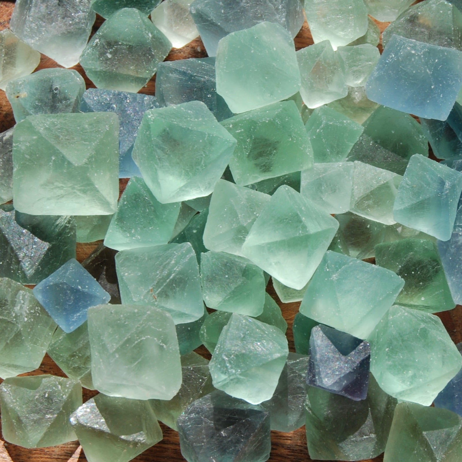 Natural Fluorite Octahedron Crystals, Small