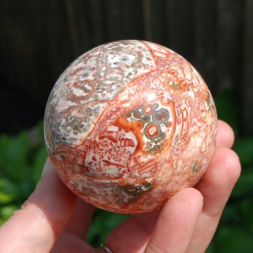 Pink Leopard Skin Jasper Crystal Sphere