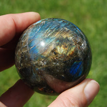 Load image into Gallery viewer, Flashy Rainbow Labradorite Crystal Sphere
