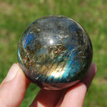 Flashy Rainbow Labradorite Crystal Sphere
