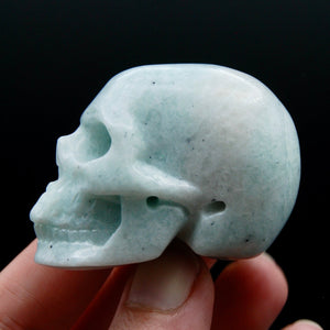 Blue Aragonite Carved Crystal Skull
