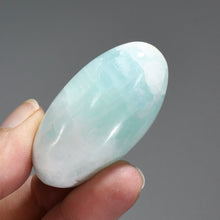 Load image into Gallery viewer, Caribbean Blue Calcite Crystal Palm Stone
