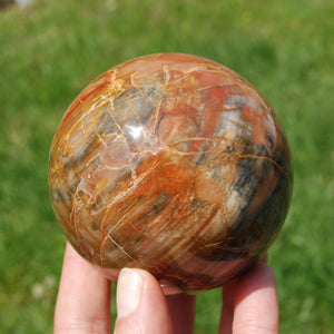 Petrified Wood Crystal Sphere