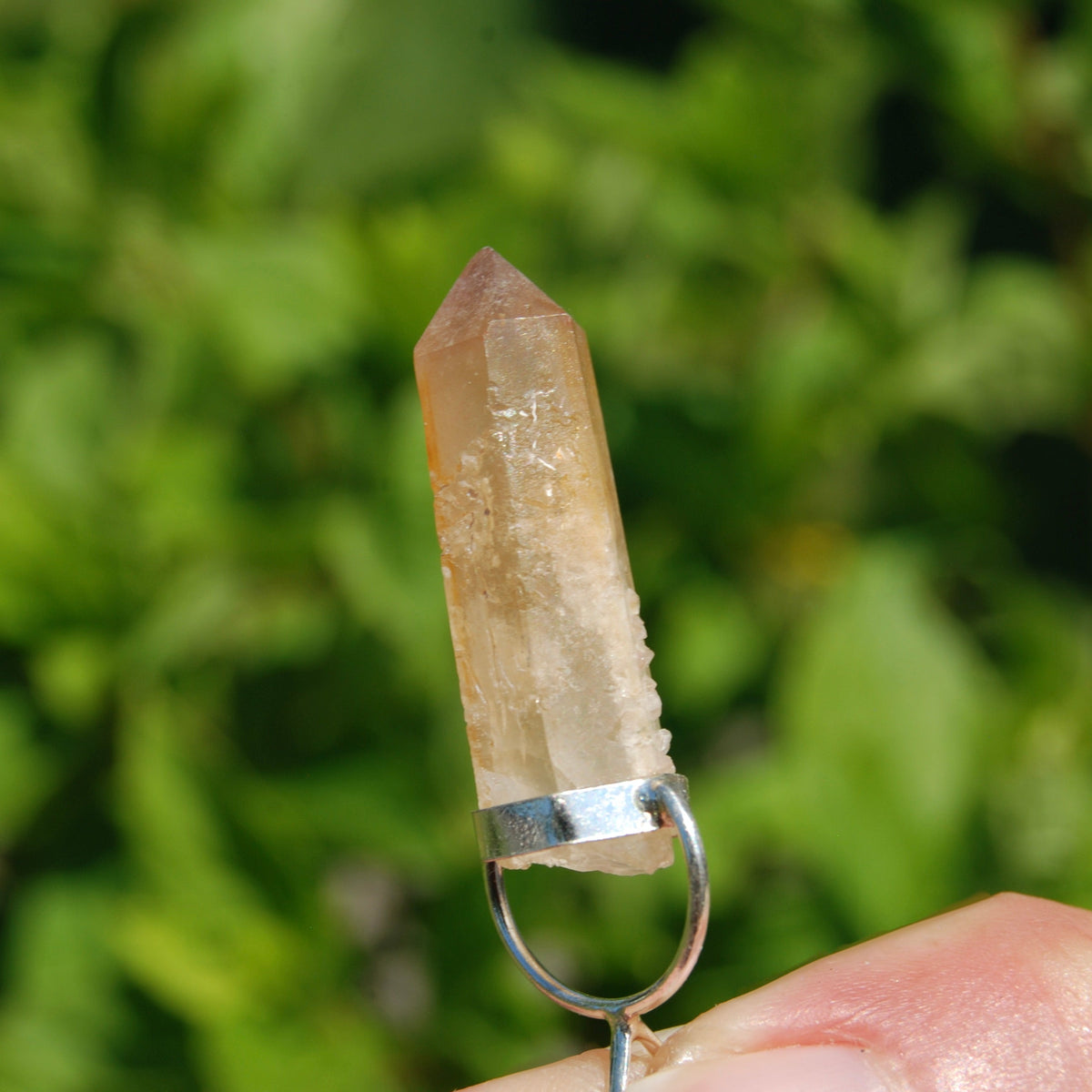 RARE Golden Amethyst Crystal Starbrary Pendant for Necklace