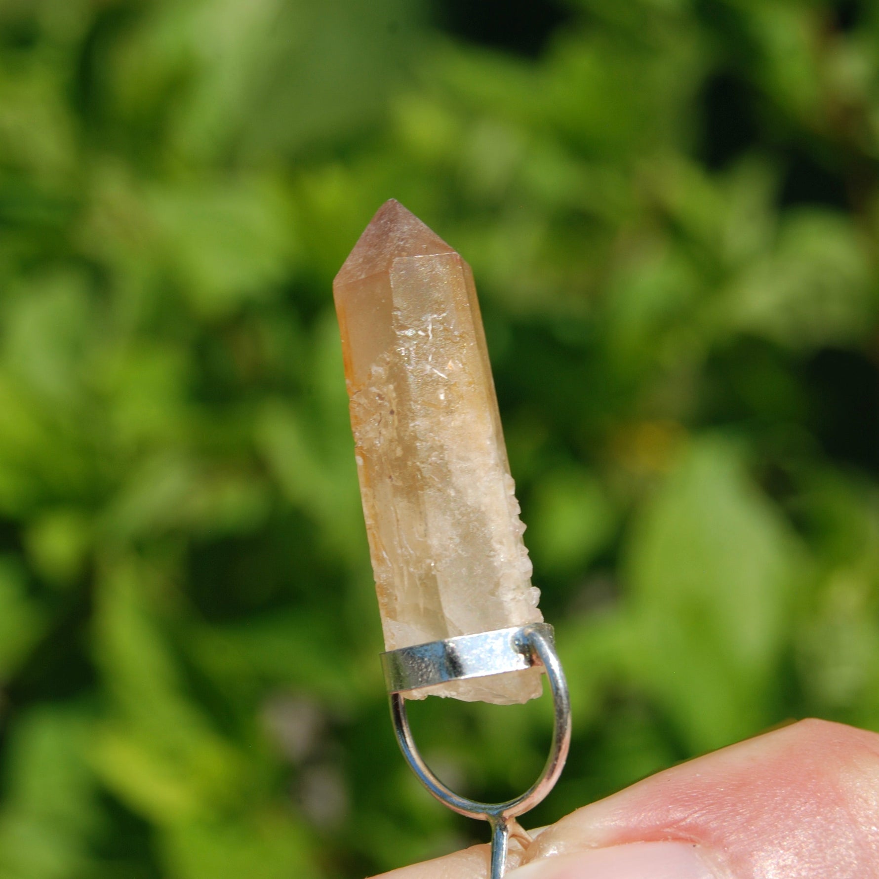 RARE Golden Amethyst Crystal Starbrary Pendant for Necklace