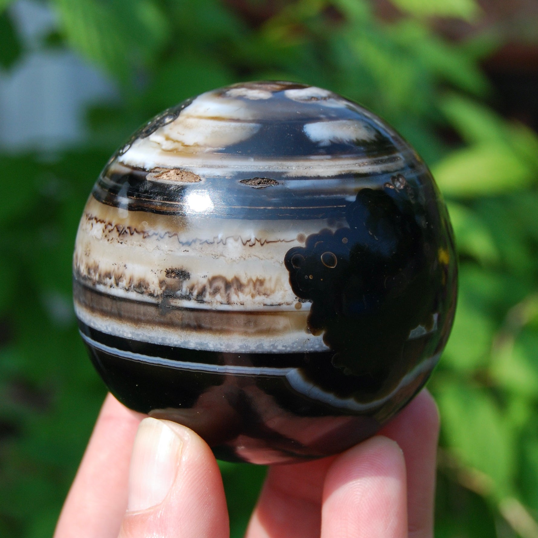 Sulemani 'Eye of Shiva' Banded Sardonyx Crystal Sphere
