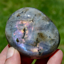 Load image into Gallery viewer, Purple Labradorite Crystal Palm Stone
