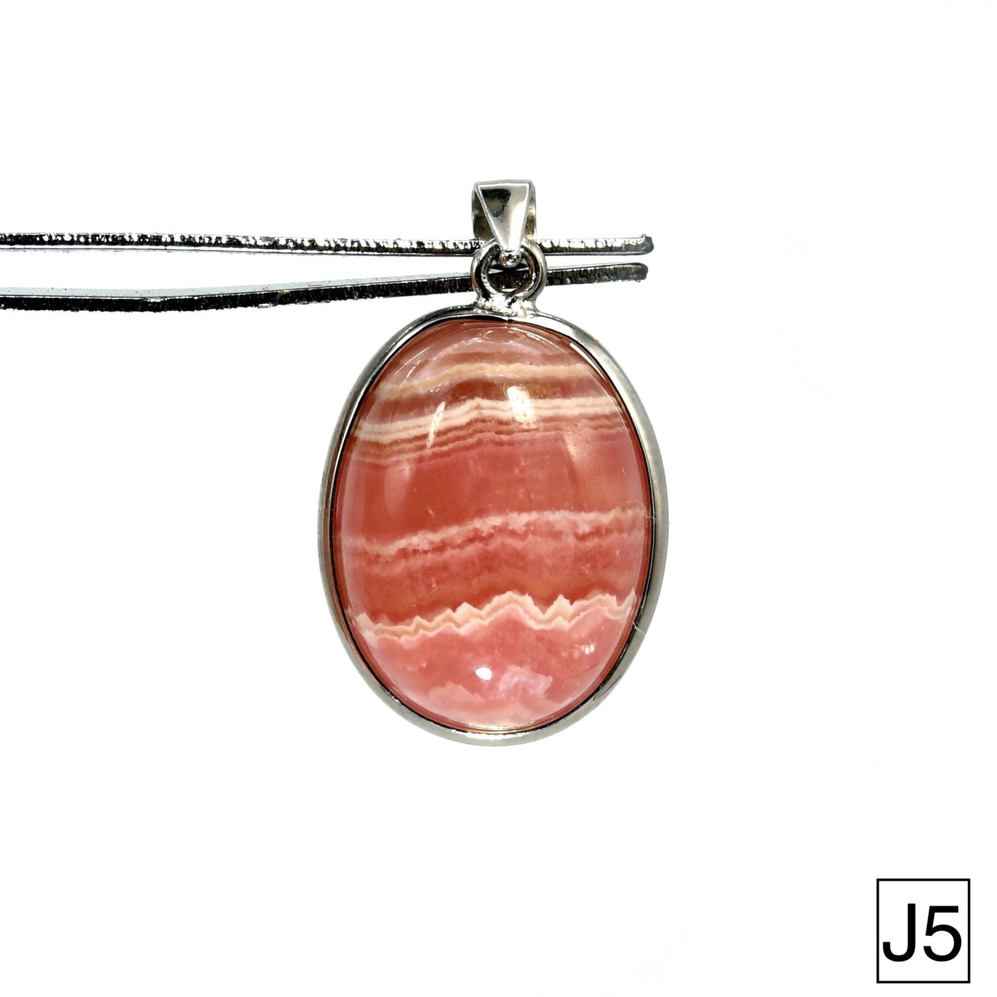 Rhodochrosite Crystal Pendant for Necklace Sterling Silver