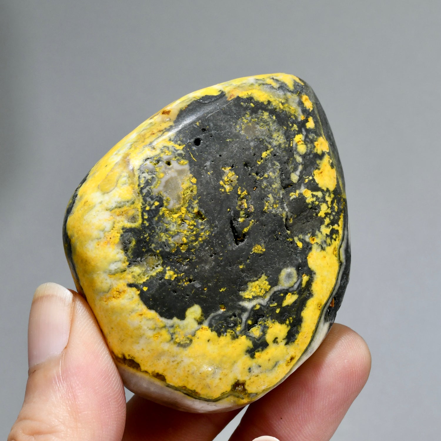 Bumblebee Jasper Crystal Palm Stone
