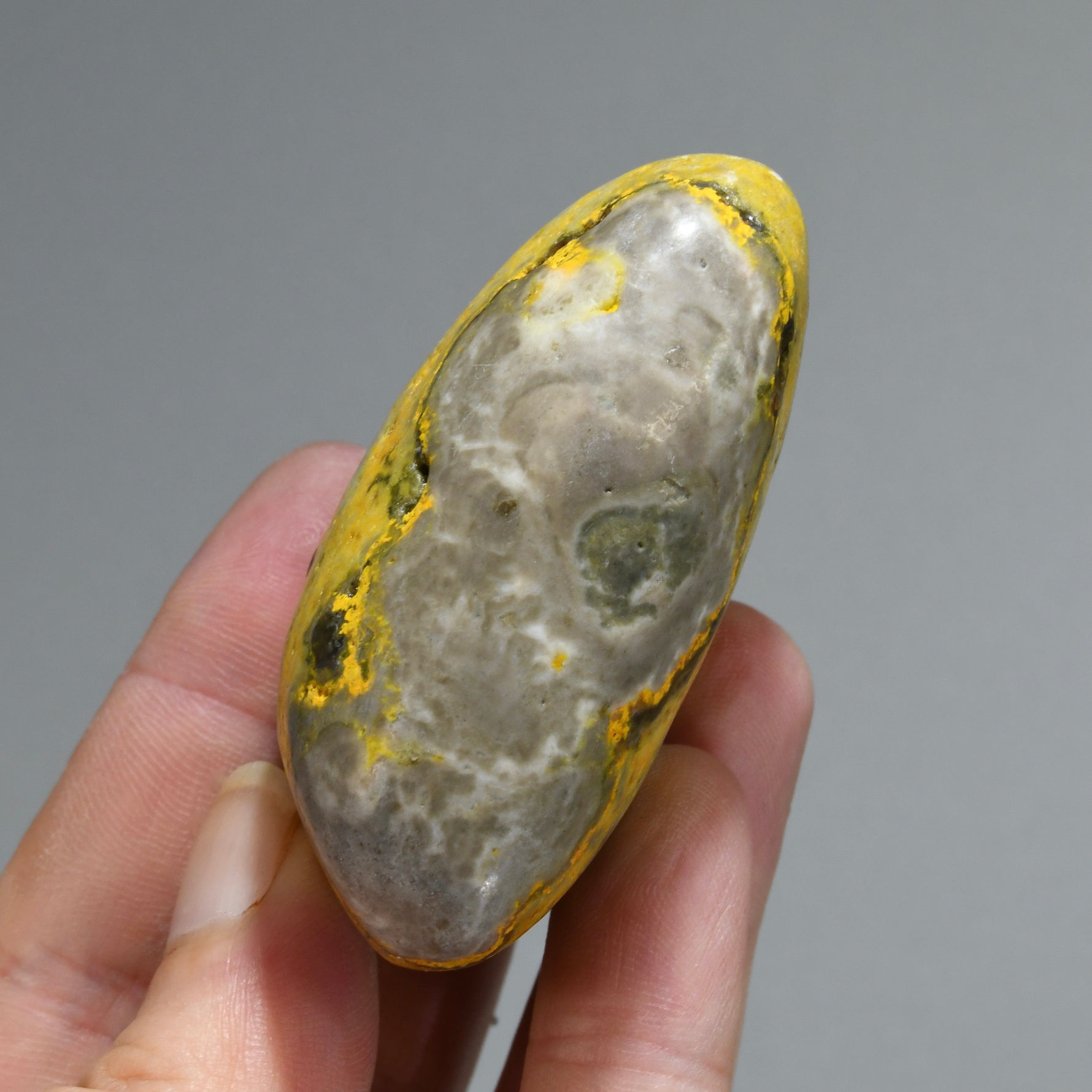 Bumblebee Jasper Crystal Palm Stone