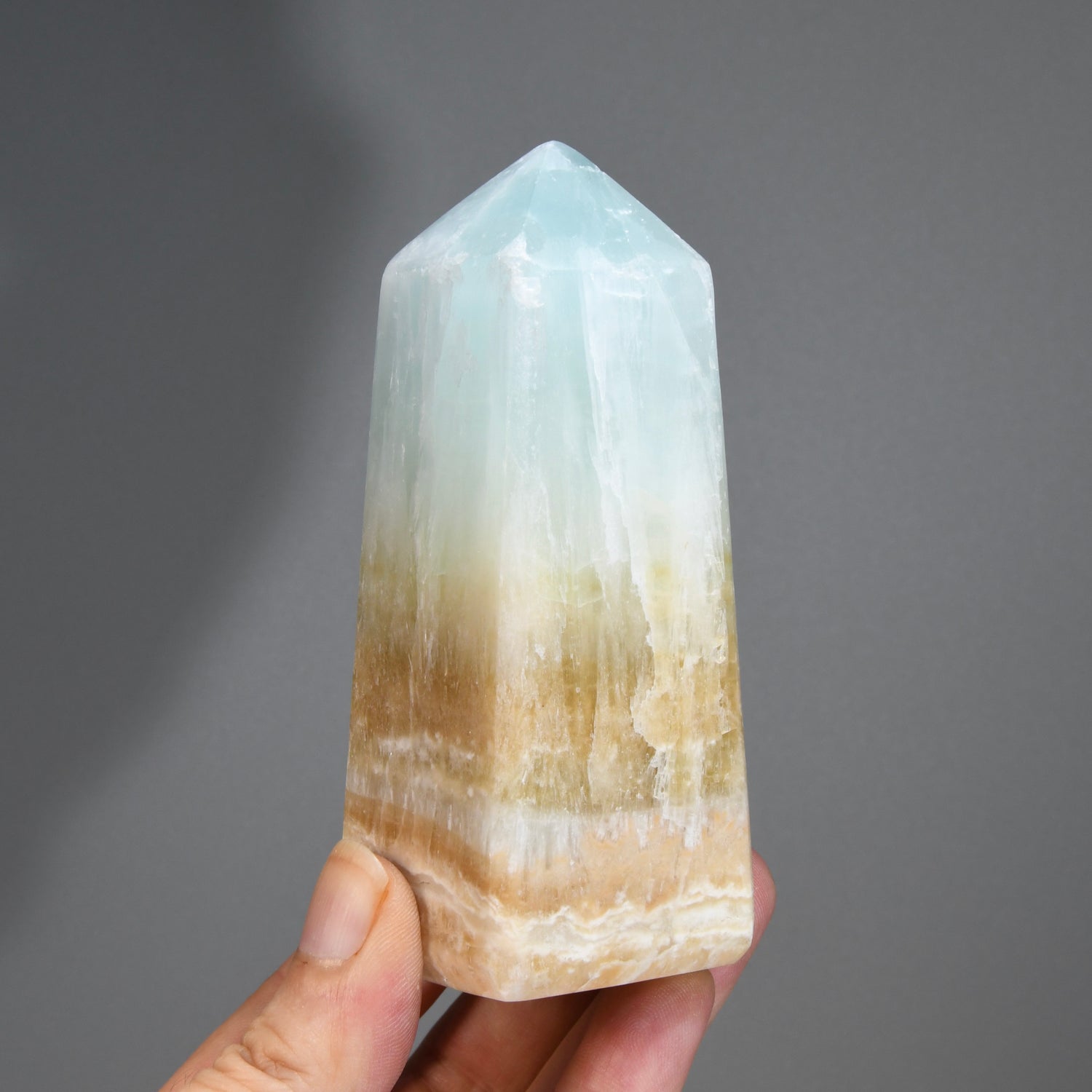 Caribbean Blue Calcite Crystal Tower