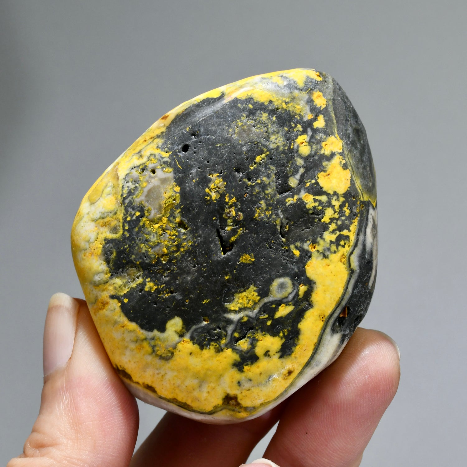 Bumblebee Jasper Crystal Palm Stone
