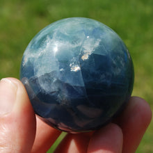 Load image into Gallery viewer, Blue Fluorite Crystal Sphere
