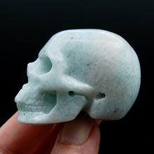 Load image into Gallery viewer, Blue Aragonite Carved Crystal Skull
