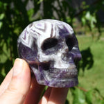 Chevron Dream Amethyst Crystal Skull