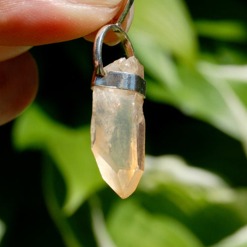 Fire Lemurian Seed Quartz Crystal Starbrary Pendant for Necklace