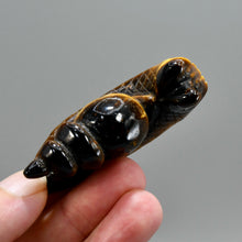Load image into Gallery viewer, Tiger&#39;s Eye Carved Crystal Snail
