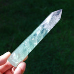 Large Watermelon Fluorite Crystal Tower