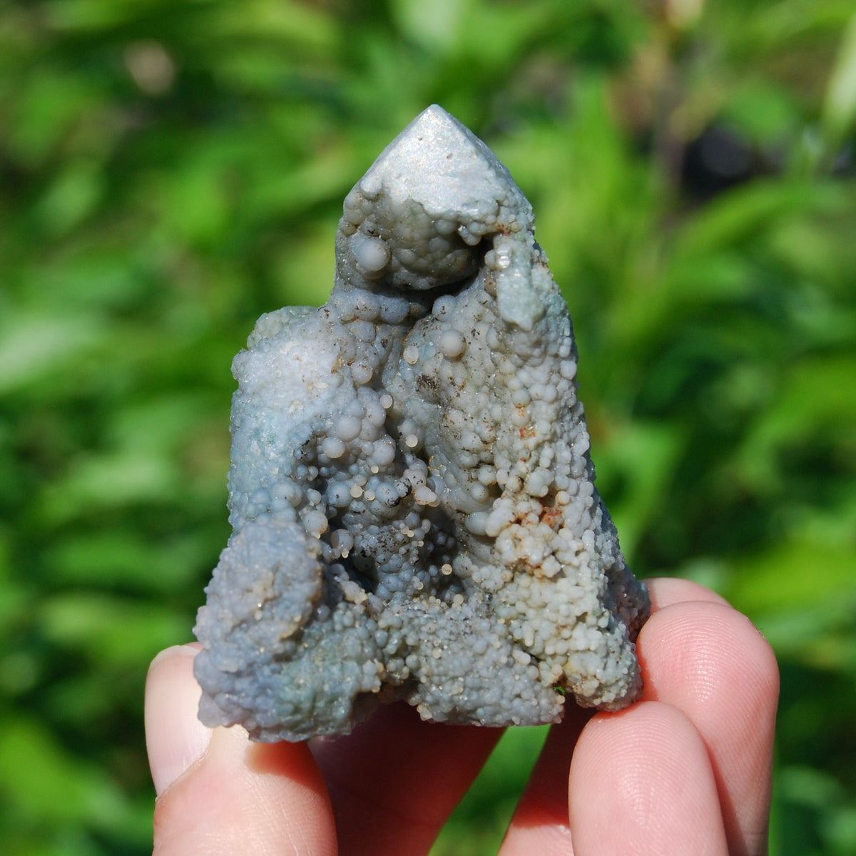 Grape Agate Crystal Tower, Sparkling Botryoidal Chalcedony