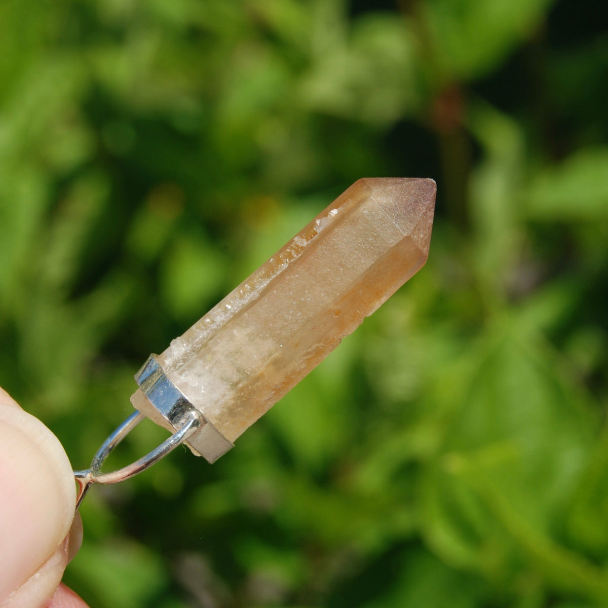RARE Golden Amethyst Crystal Starbrary Pendant for Necklace