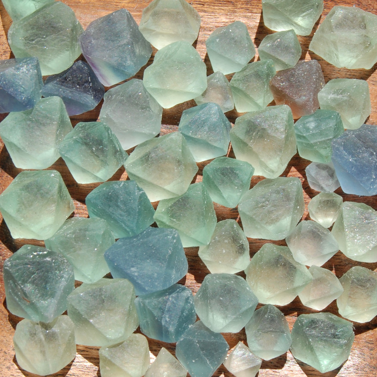 Natural Fluorite Octahedron Crystals, Small