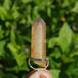 Golden Amethyst Crystal Starbrary Pendant