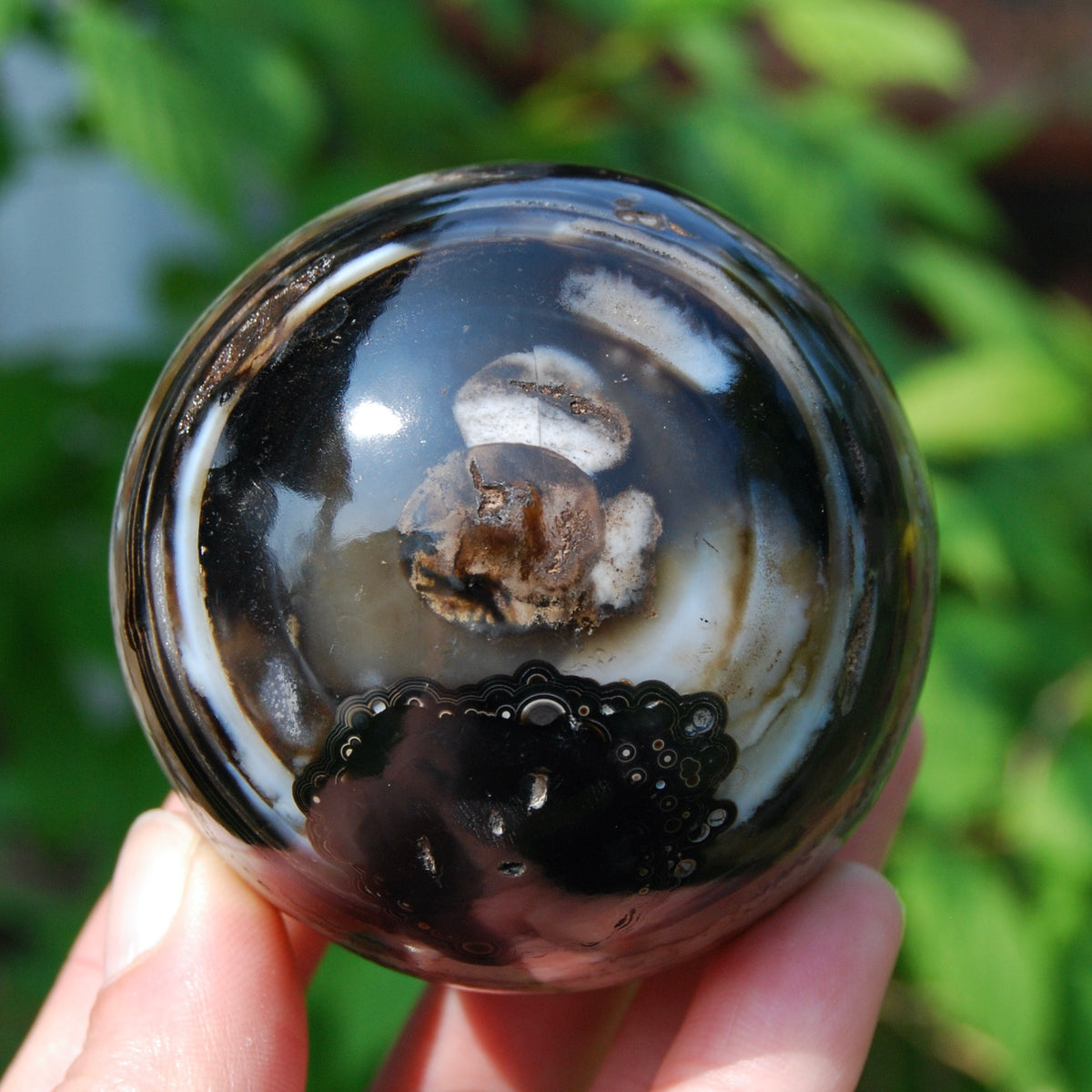 Sulemani 'Eye of Shiva' Banded Sardonyx Crystal Sphere