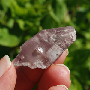 Pink Lithium Lemurian Quartz Crystal
