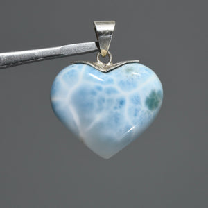 Larimar Heart Pendant for Necklace