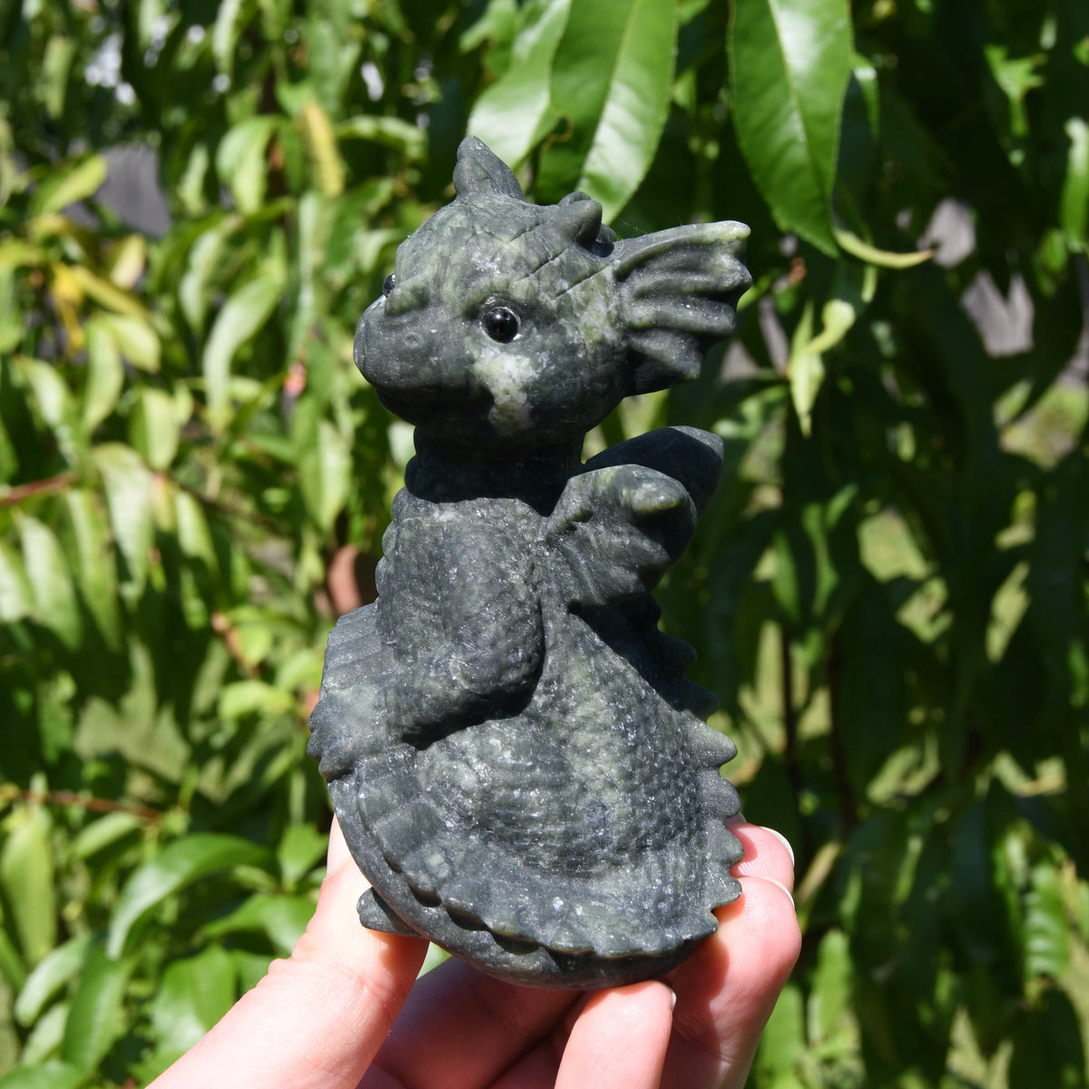 Serpentine Carved Crystal Dragon