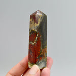 Red Garden Agate Crystal Tower, Intricate Red Moss Agate