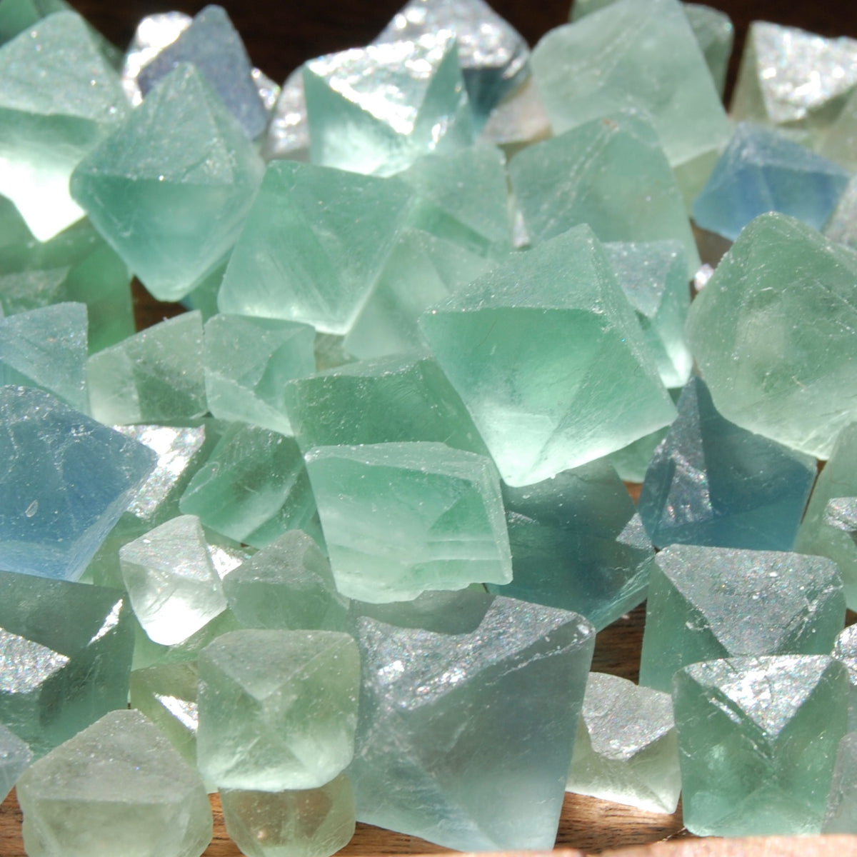 Natural Fluorite Octahedron Crystals, Small
