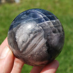 Blue Purple Silky Fluorite Crystal Sphere