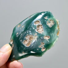 Load image into Gallery viewer, Mtorolite Chrome Chalcedony Crystal Slice
