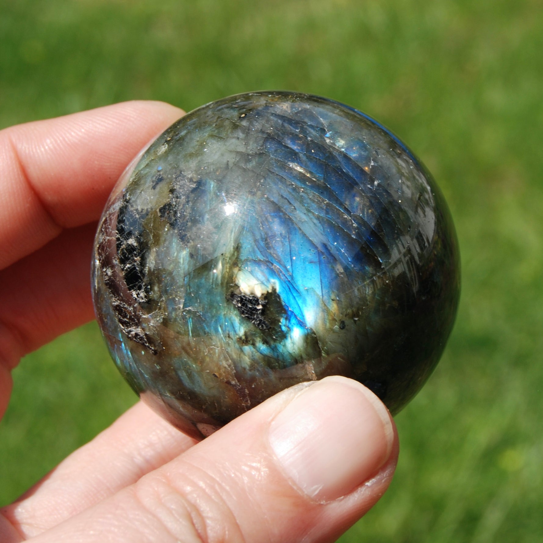 Flashy Labradorite Crystal Sphere